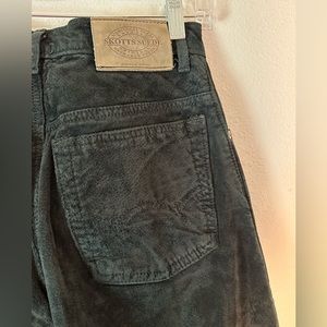 Vintage Skotts Suede Black Pants Size 4